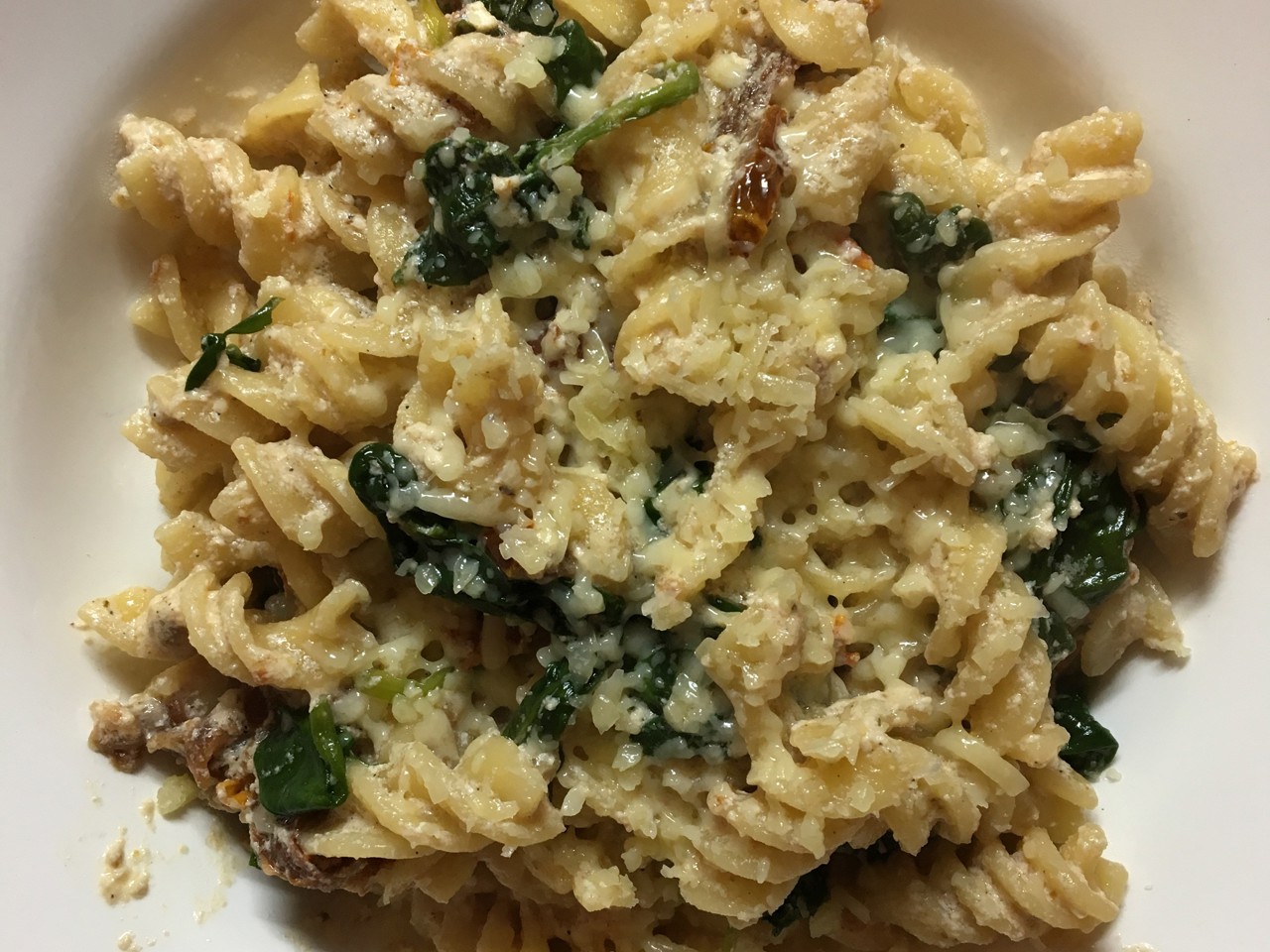 Fusilli with Ricotta and Spinach