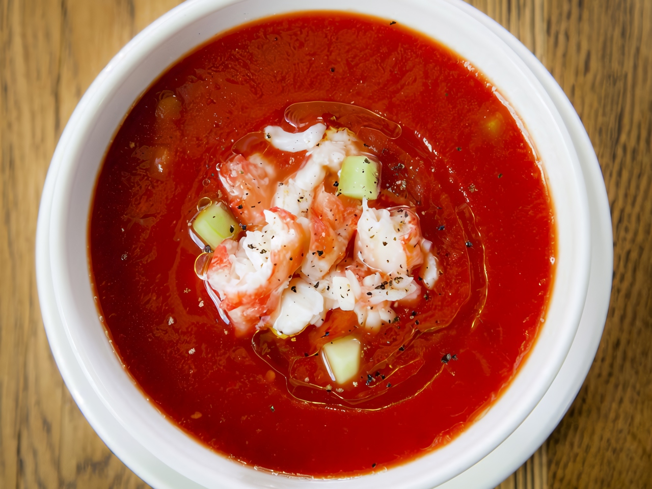 Gazpacho with Kamchatka Crab