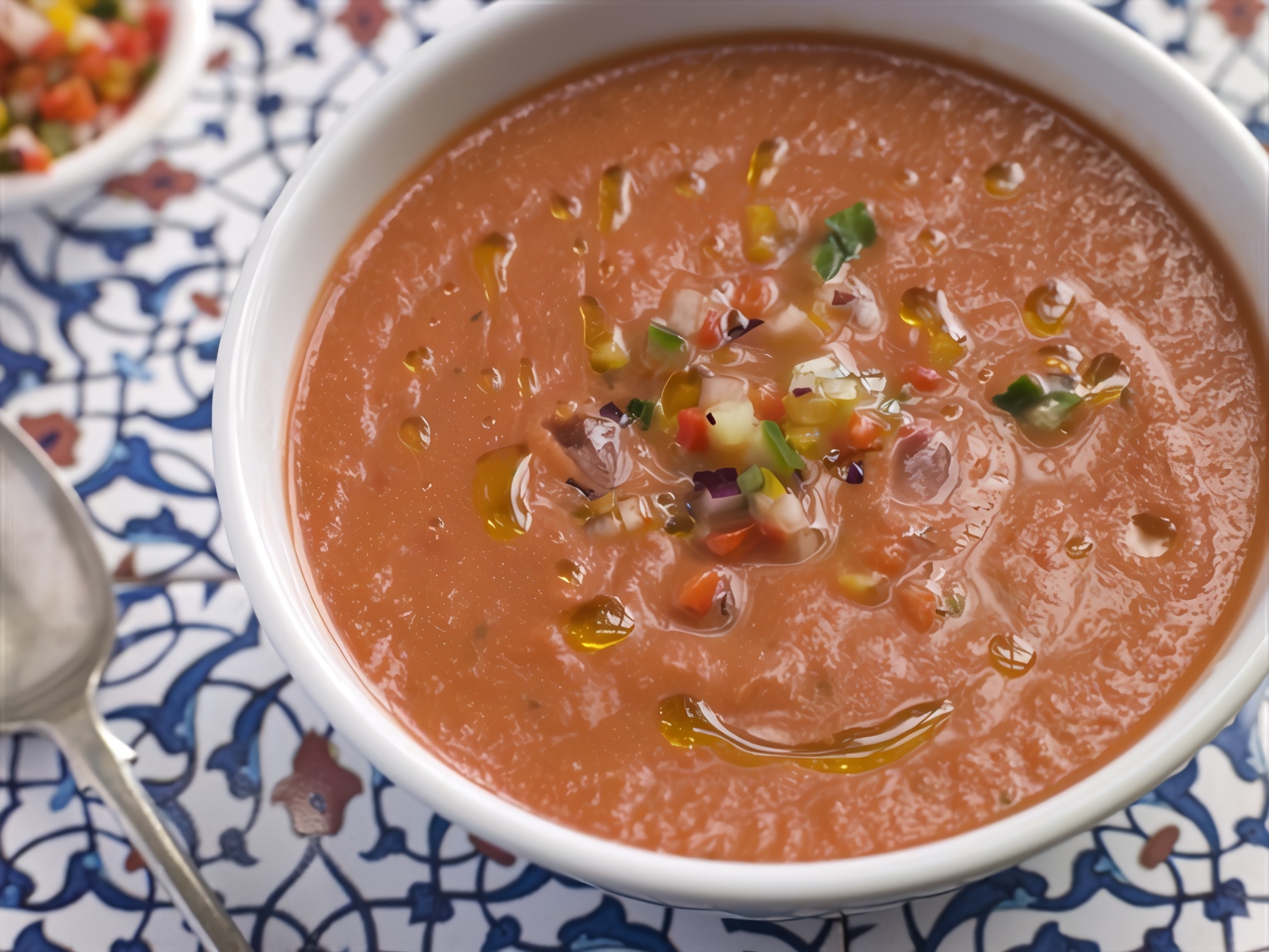 Gazpacho with Croutons and Garlic