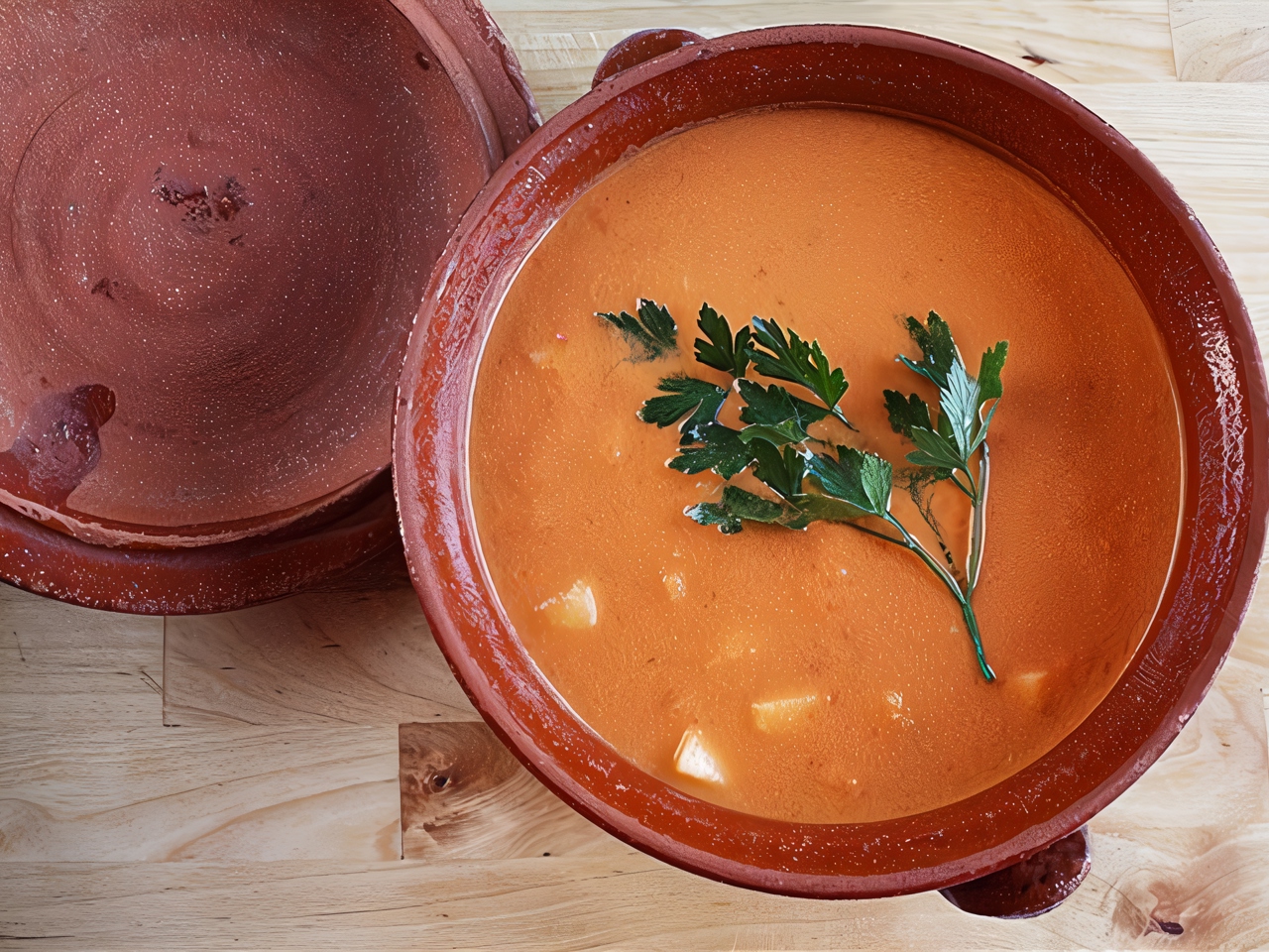 Gazpacho with Tomatoes and Peaches