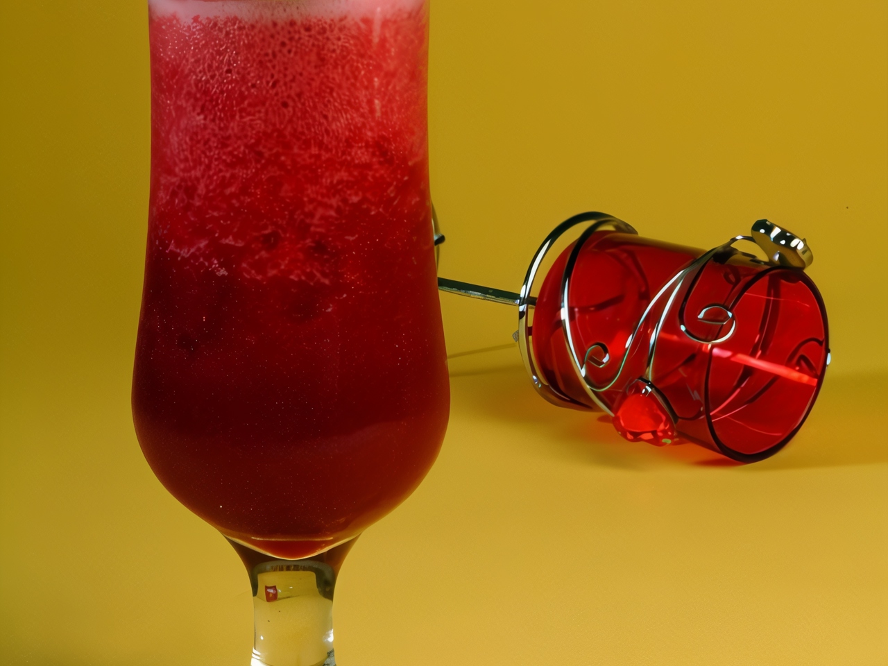 Sparkling Cranberry Punch with Berry Ice