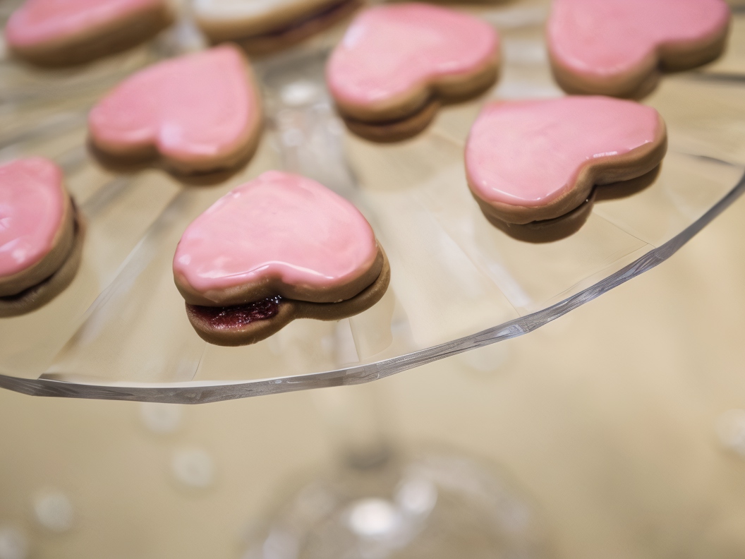 Glazed Raspberry Hearts
