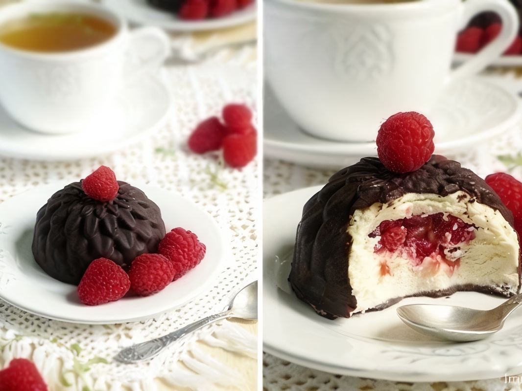 Glazed Cheese Bars with Raspberries