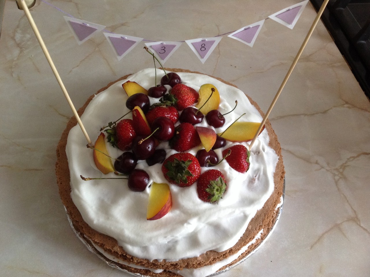 Naked Cake with Fresh Berries