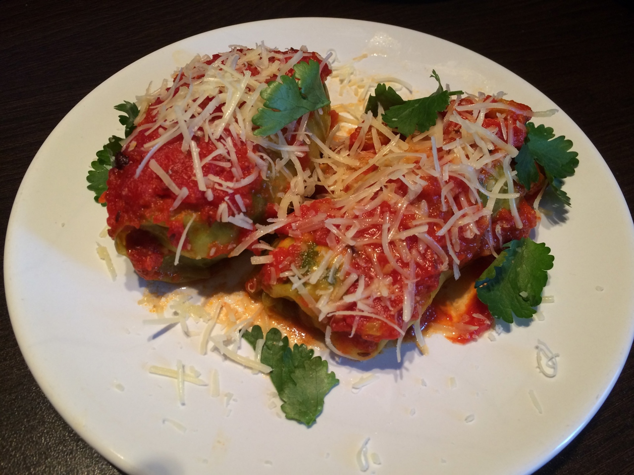 Cabbage Rolls with Nuts and Paneer