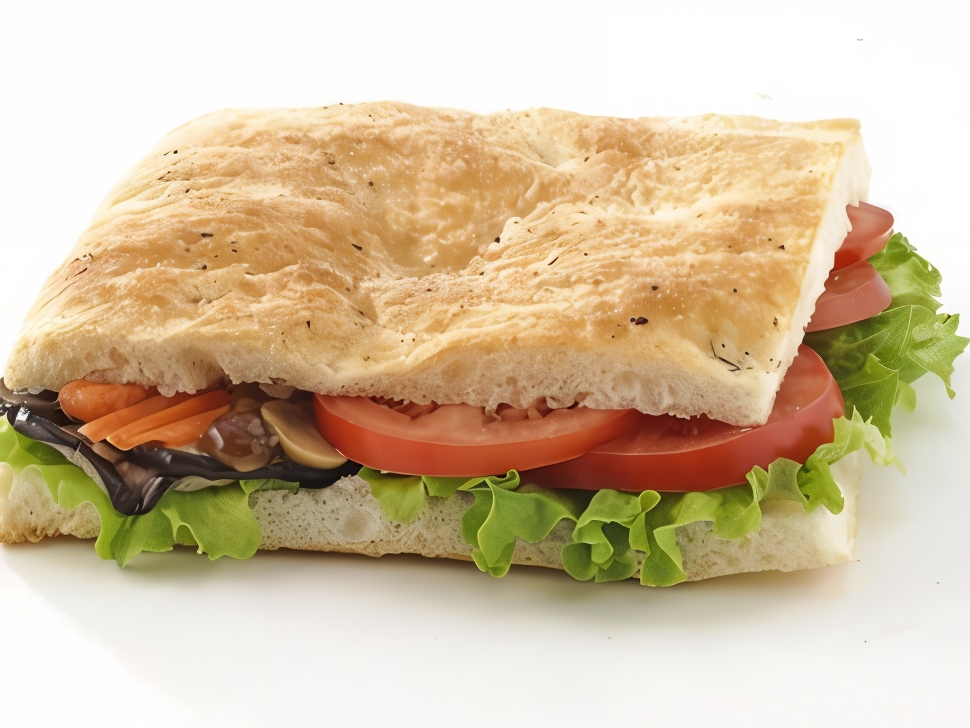 Hot Sandwiches with Mushrooms and Tomatoes