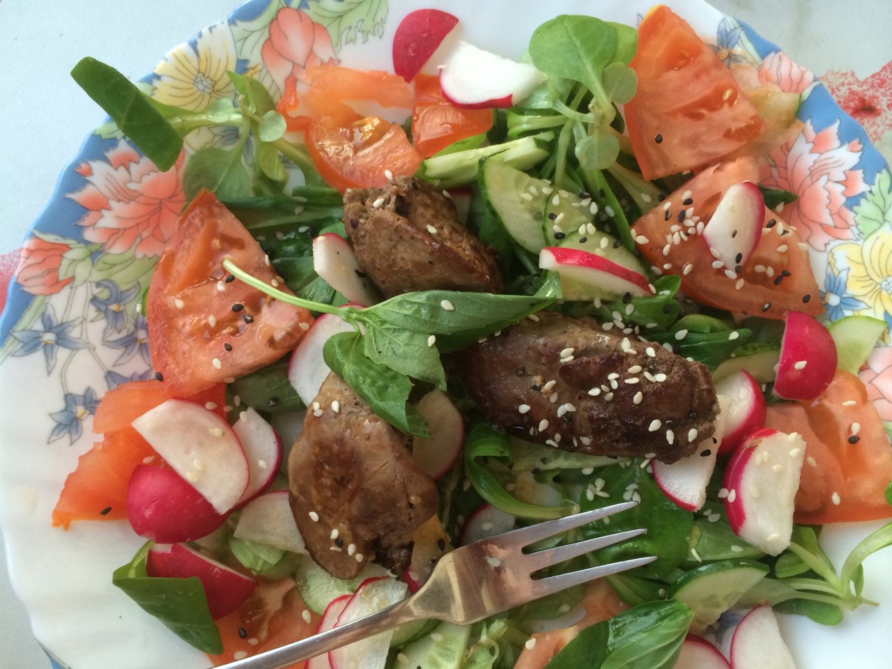 Hot Chicken Liver Salad