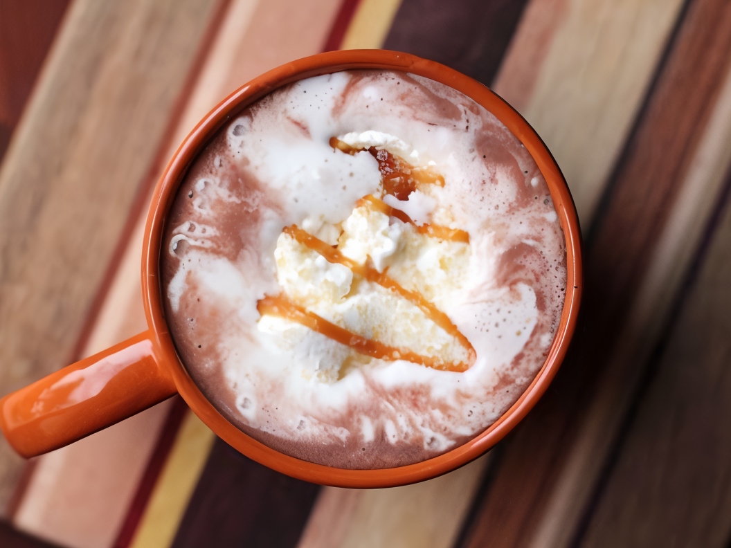 Hot Chocolate with Caramel and Sea Salt