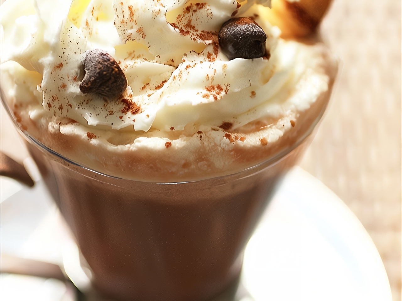 Spiced Hot Chocolate with Whipped Ginger Cream