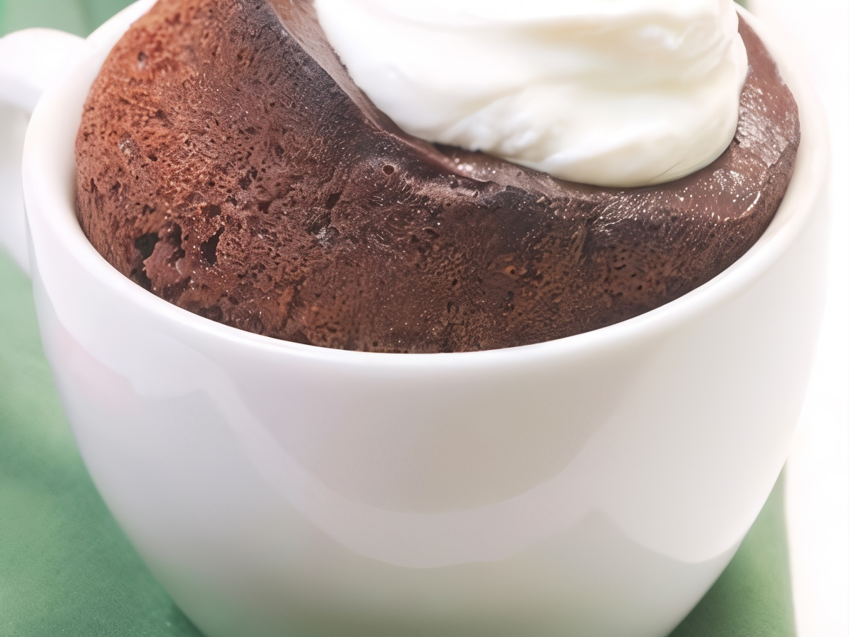 Hot Chocolate Pudding with Tahini in Coffee Cups