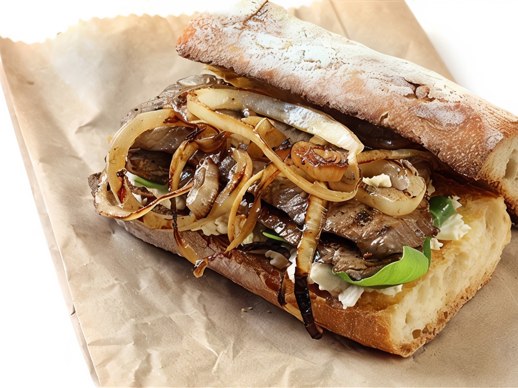 Beef Steaks in Baguette