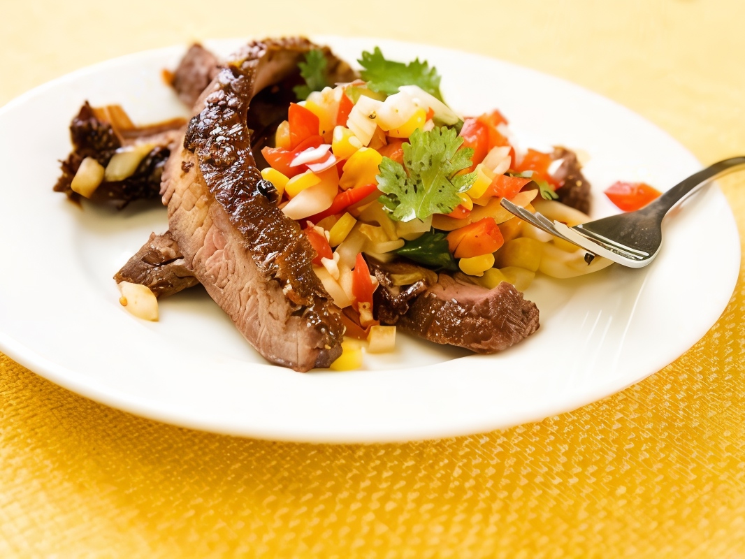 Beef Steak with Fresh Corn Salad