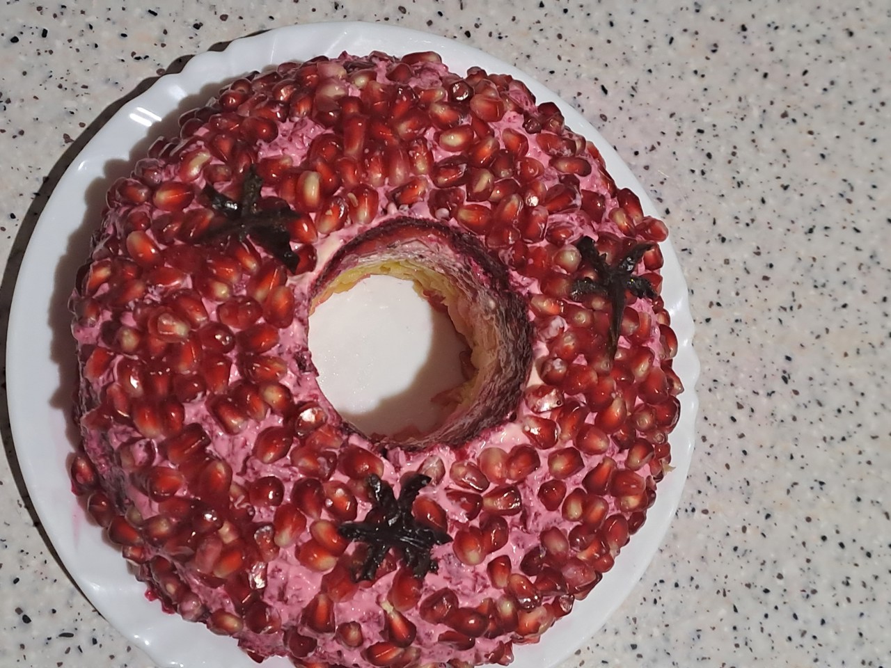 Pomegranate Bracelet with Prunes and Smoked Chicken Breast