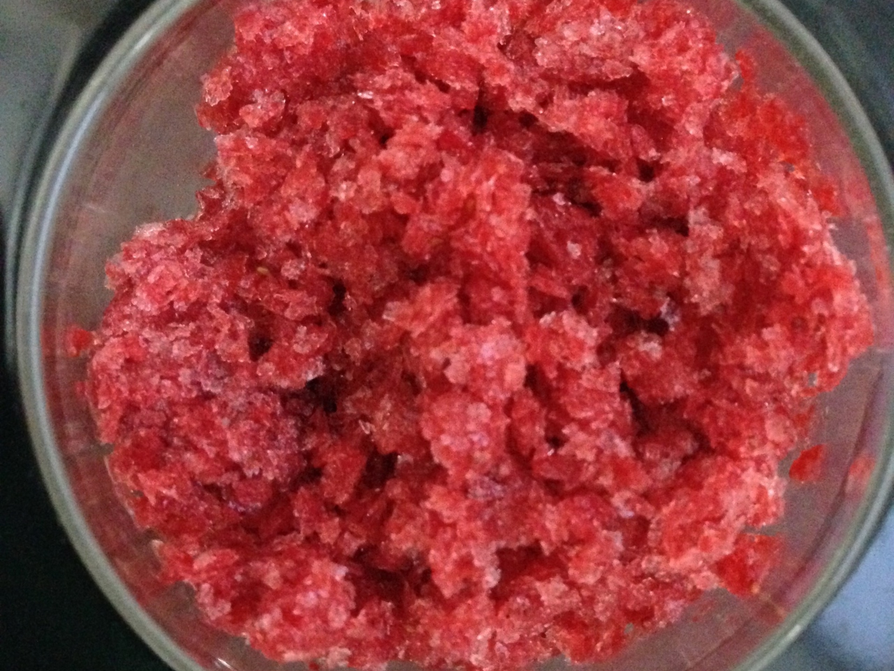 Strawberry and Hibiscus Granita