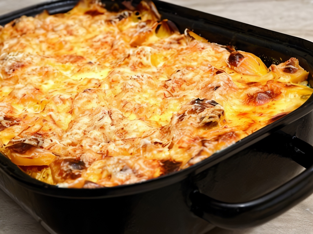 Gratin with Apples, Pumpkin, and Leeks