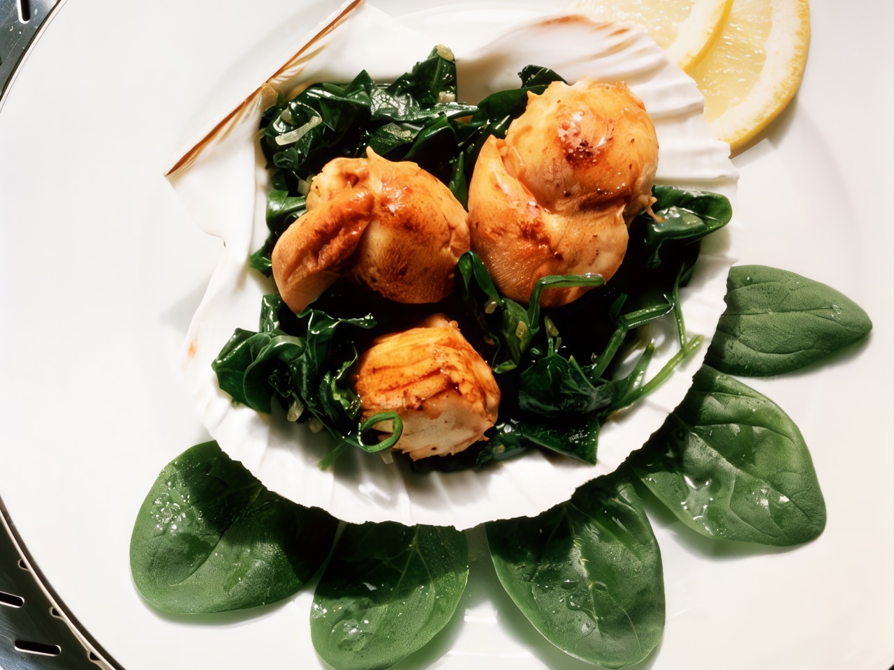 Scallops with Bok Choy Salad and Sesame