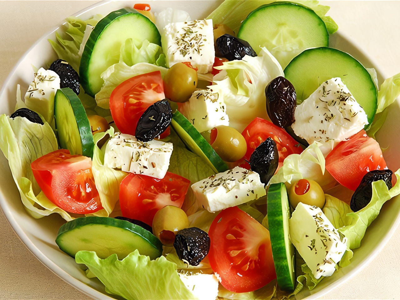 Greek Salad with Mint
