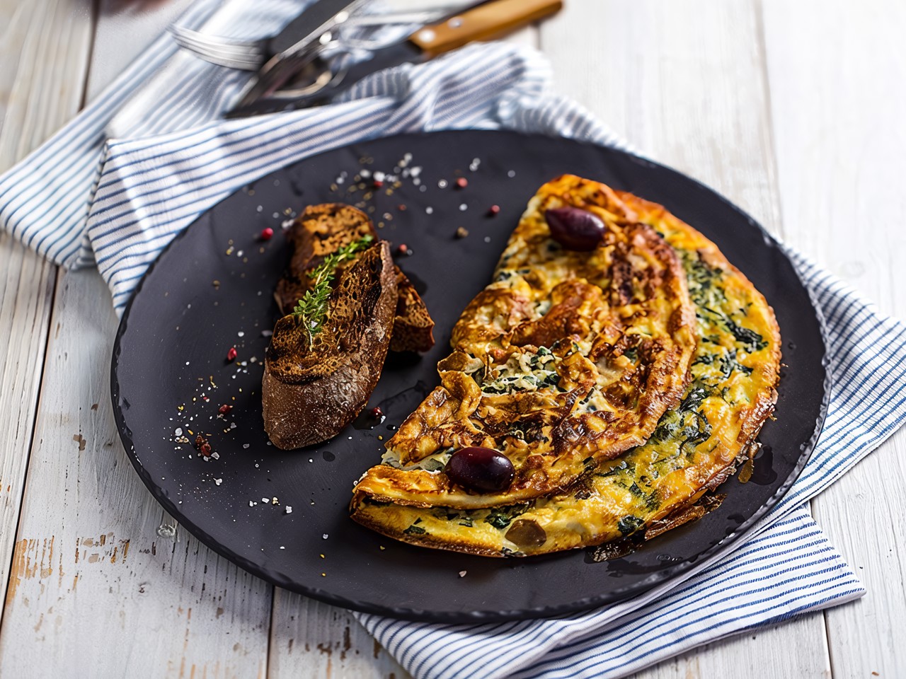 Greek Omelette with Spinach