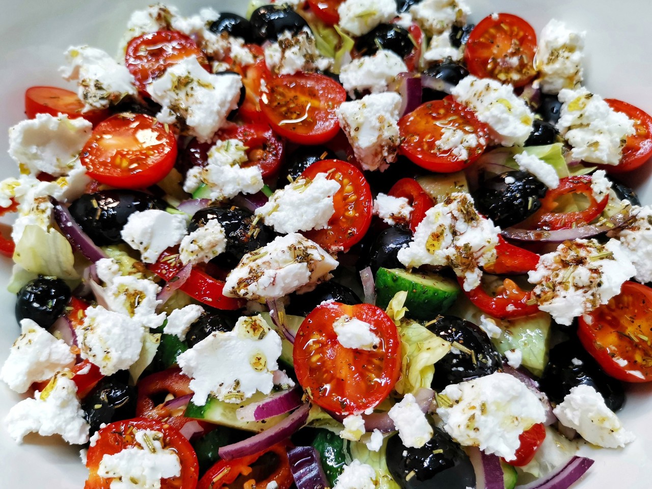 Greek Salad with Ramiro Peppers