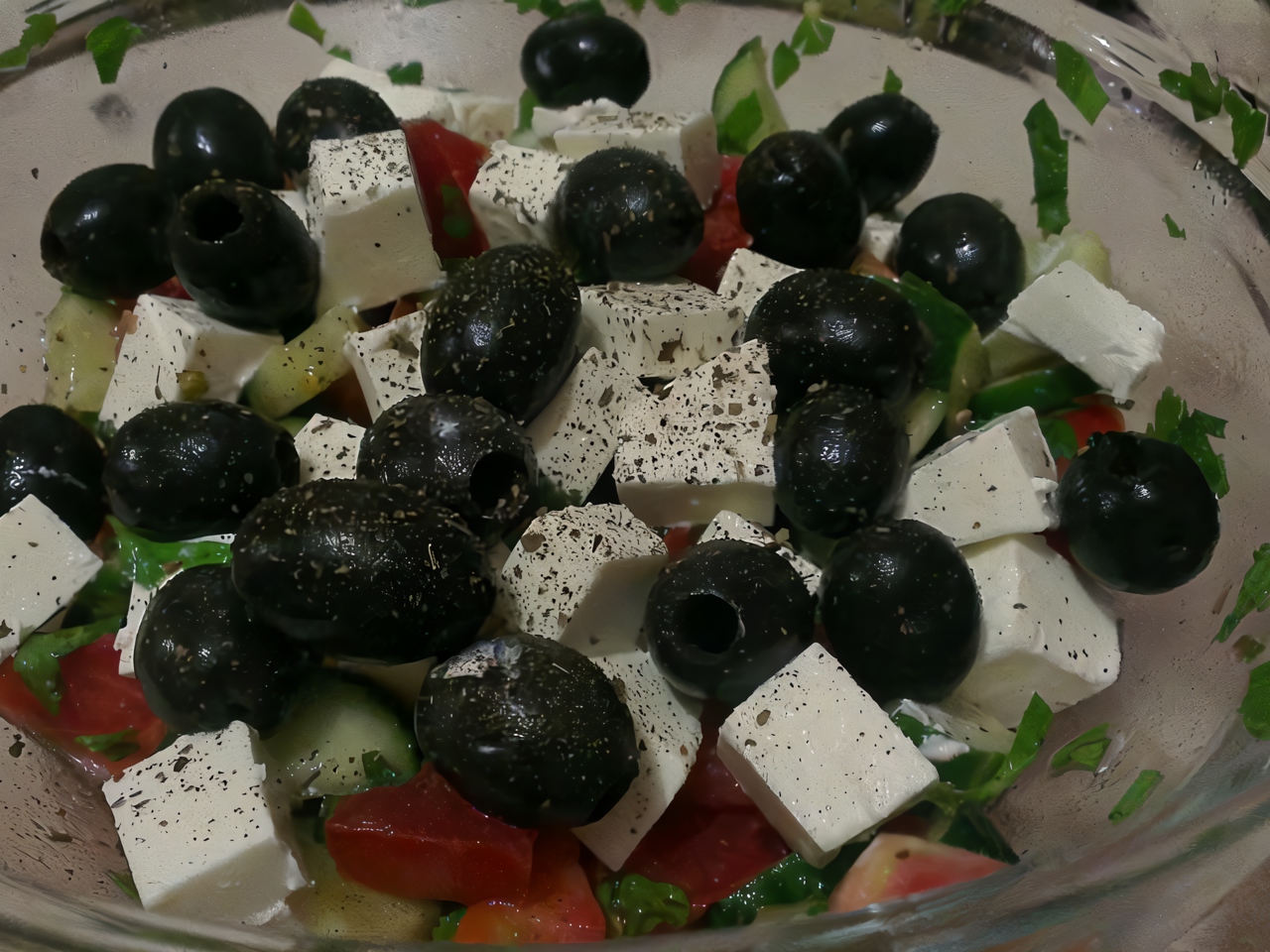 Greek Salad with Greens