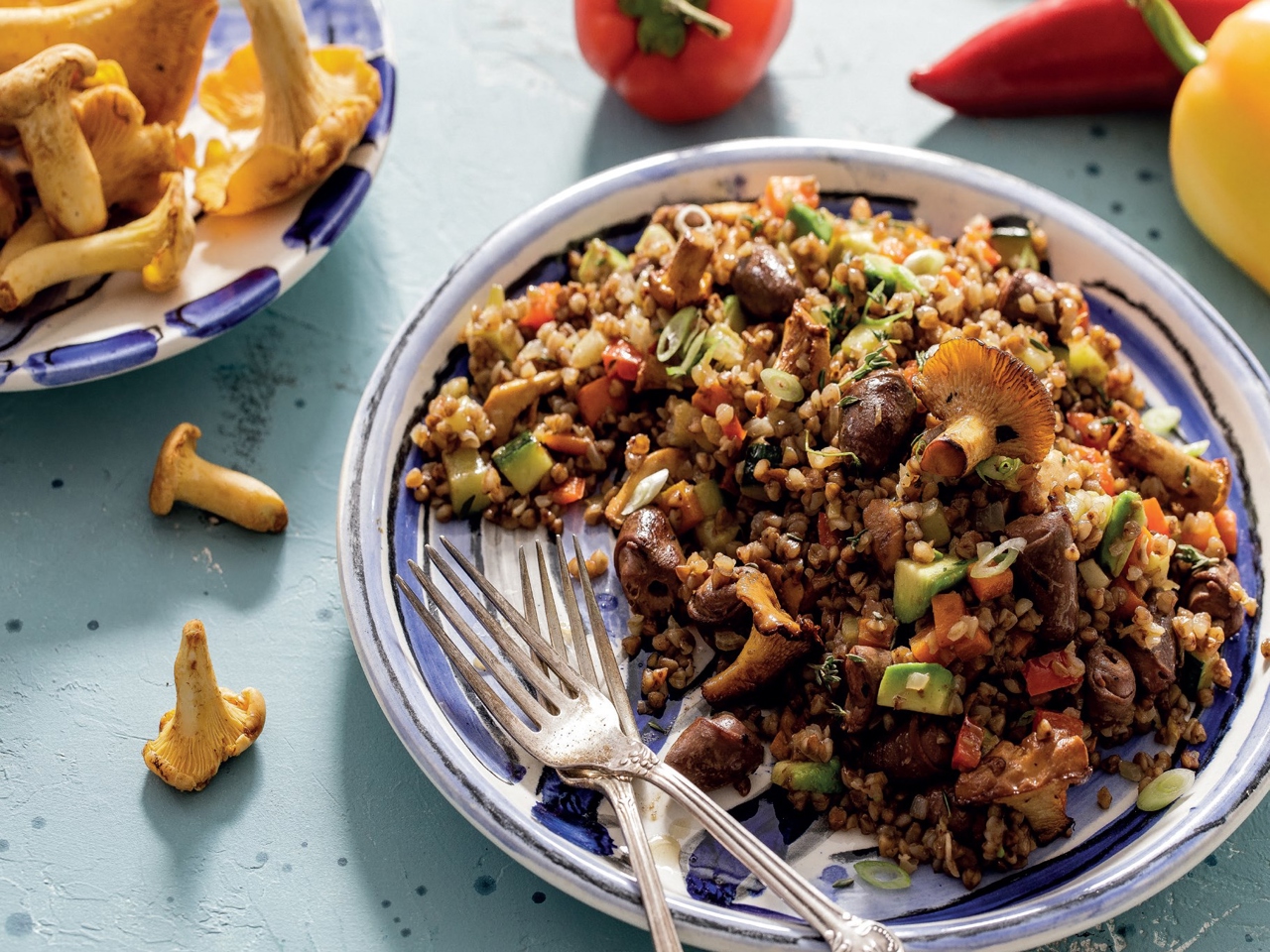 Buckwheat with Chicken Hearts