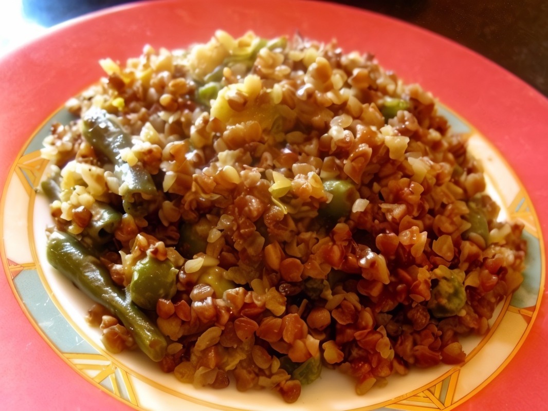 Buckwheat Porridge with Cheese and Vegetables