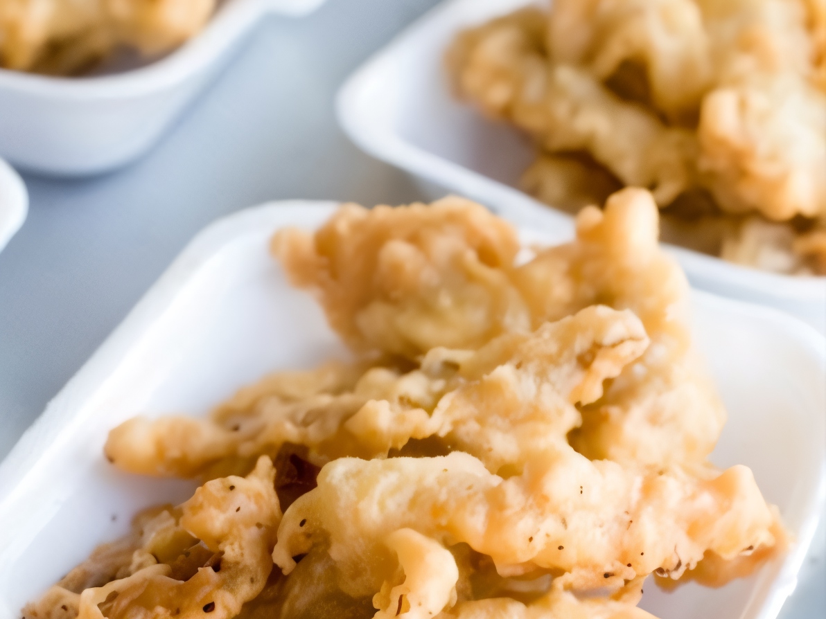 Mushrooms in Golden Beer Batter with Curry