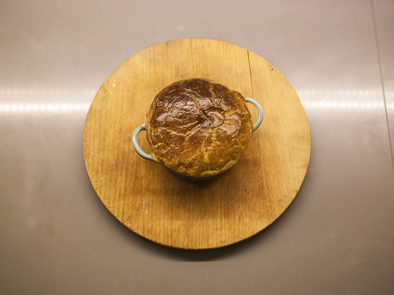Mushroom Fricassee under a Puff Pastry Dome