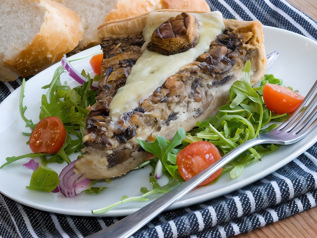 Mushroom Tart with Herbs and Gruyère