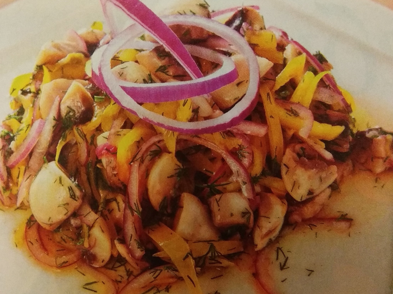 Mushroom Salad in Marinade