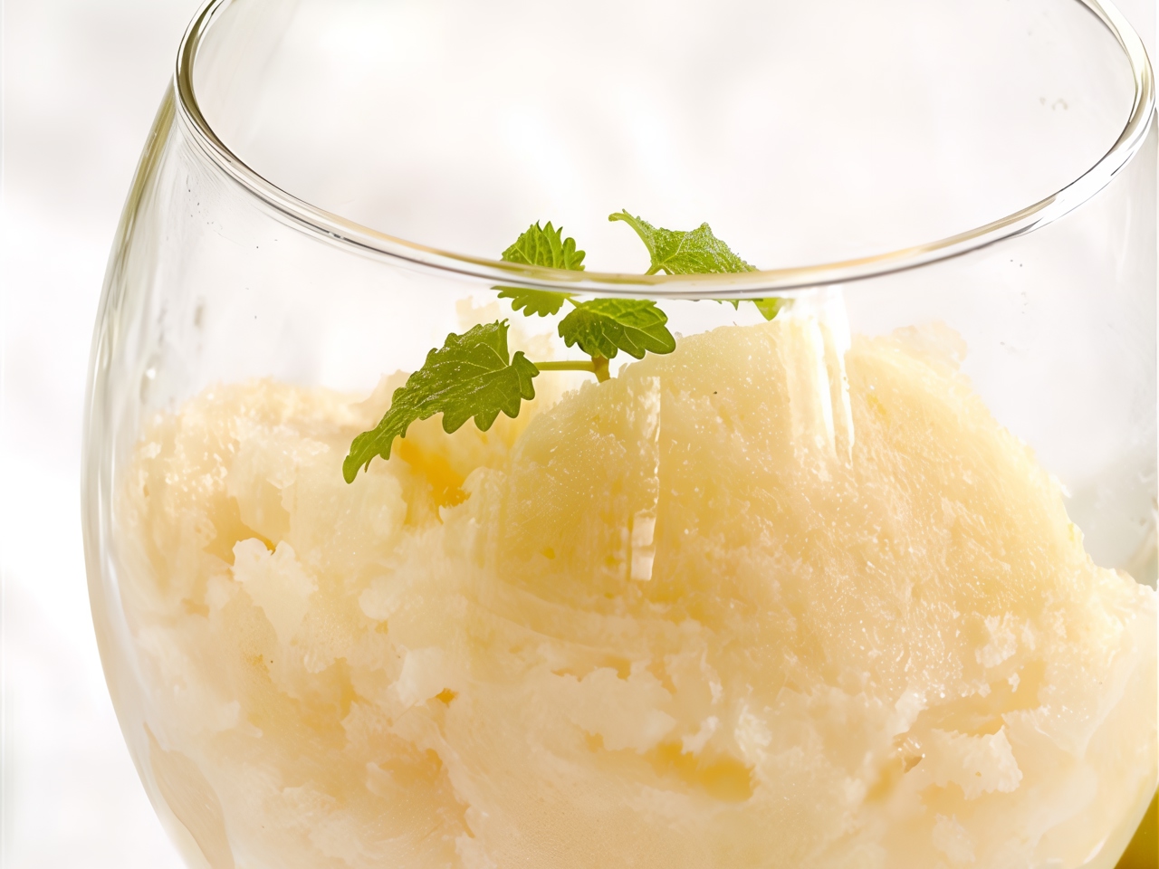 Pear Sorbet with Berry Sauce