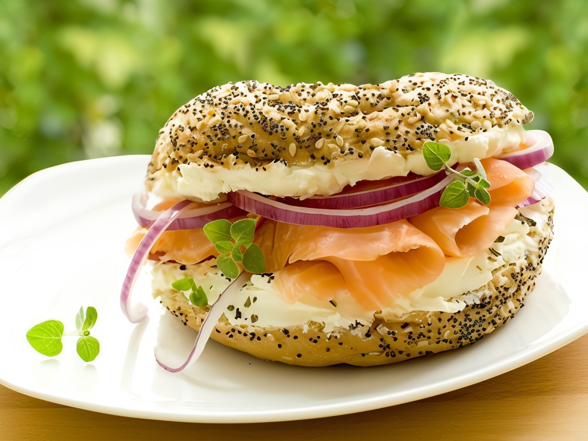 Challah with Smoked Salmon, Mascarpone, Dill, and Cucumber Filling
