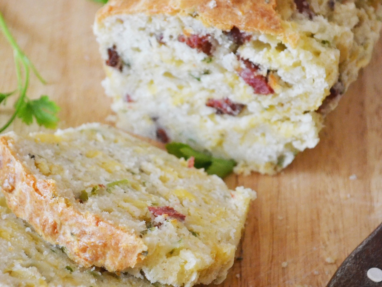 Bread with Smoked Bacon and Cheddar Cheese