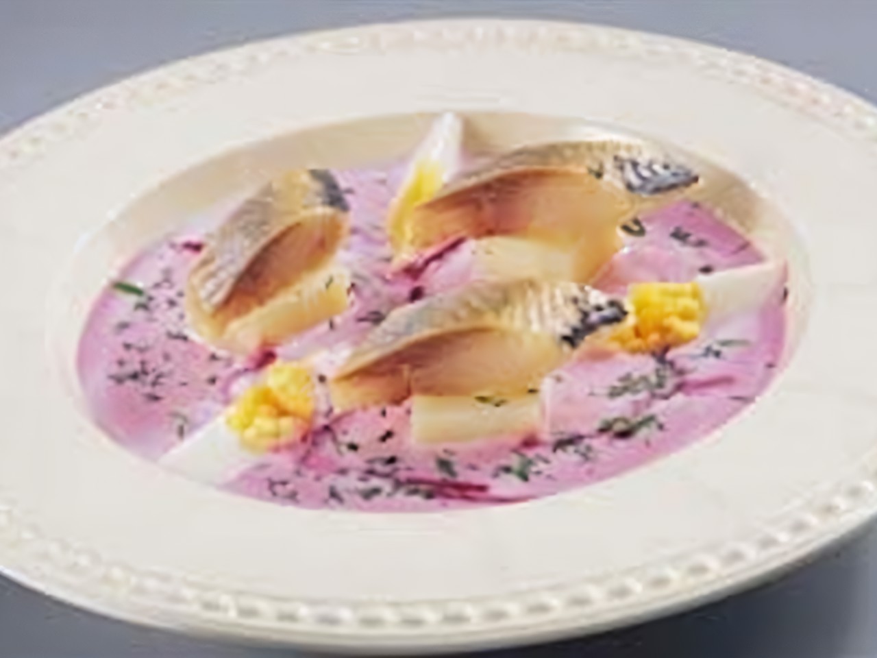 Cold Borscht with Norwegian Herring