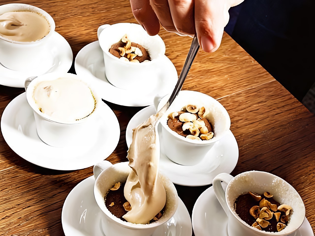 Cold-Hot Chocolate Cake Pudding