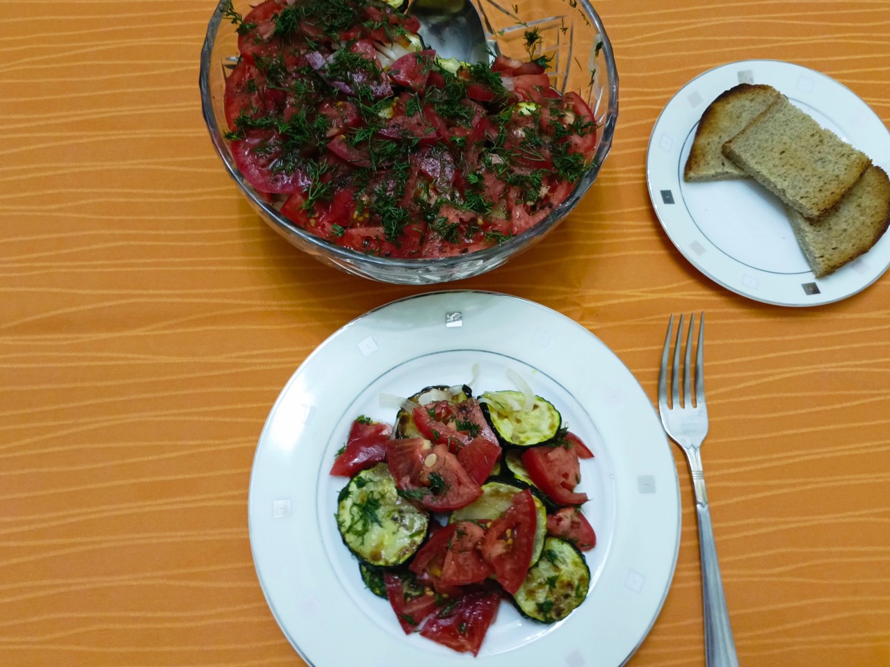 Cold Zucchini and Tomato Salad