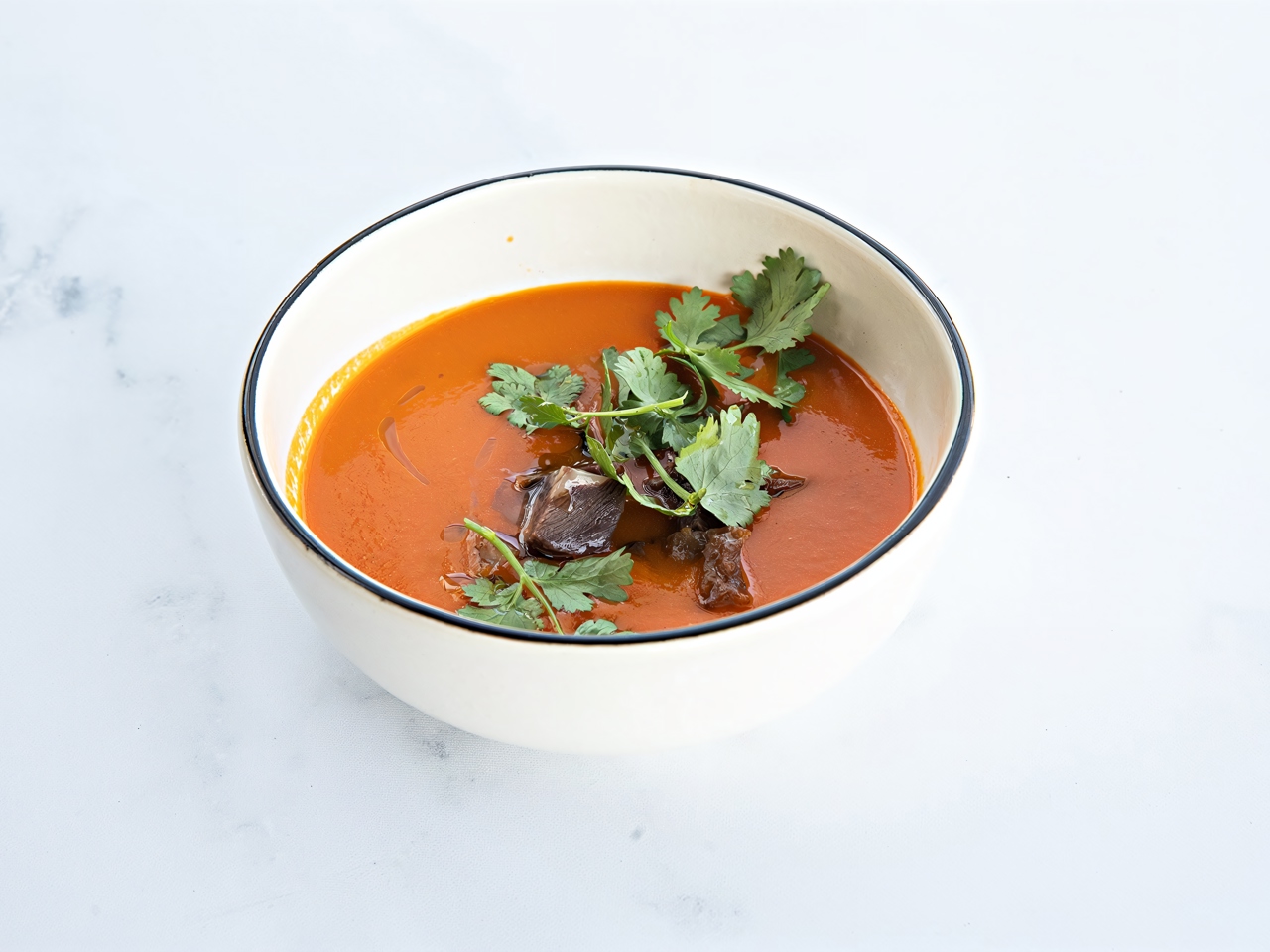 Cold Tomato Soup with Roasted Pepper