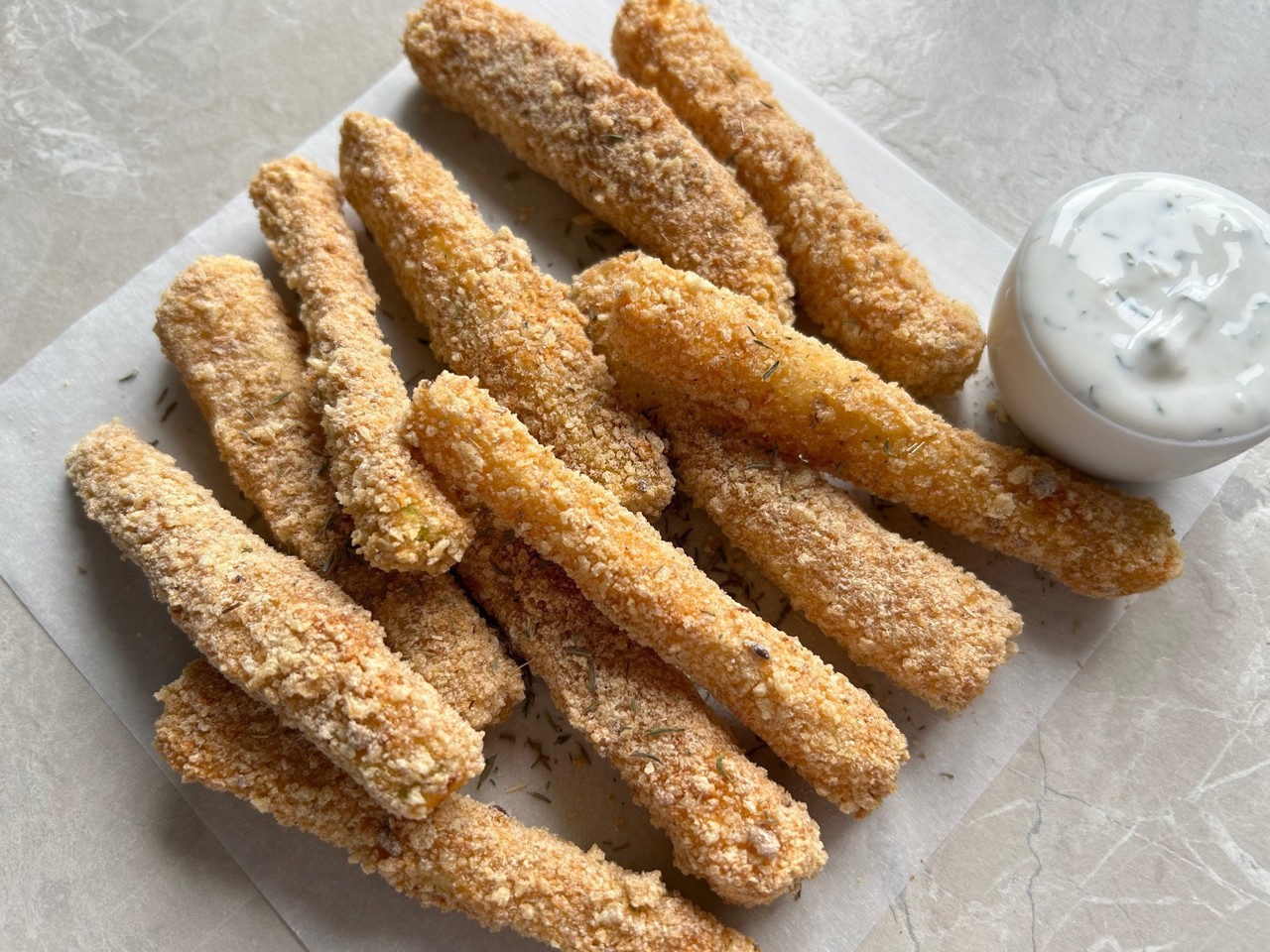 Crispy Zucchini Sticks in the Oven
