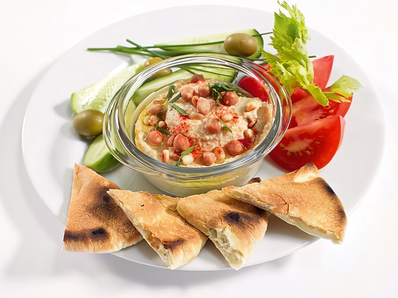 Hummus with Pine Nuts and Cayenne Pepper