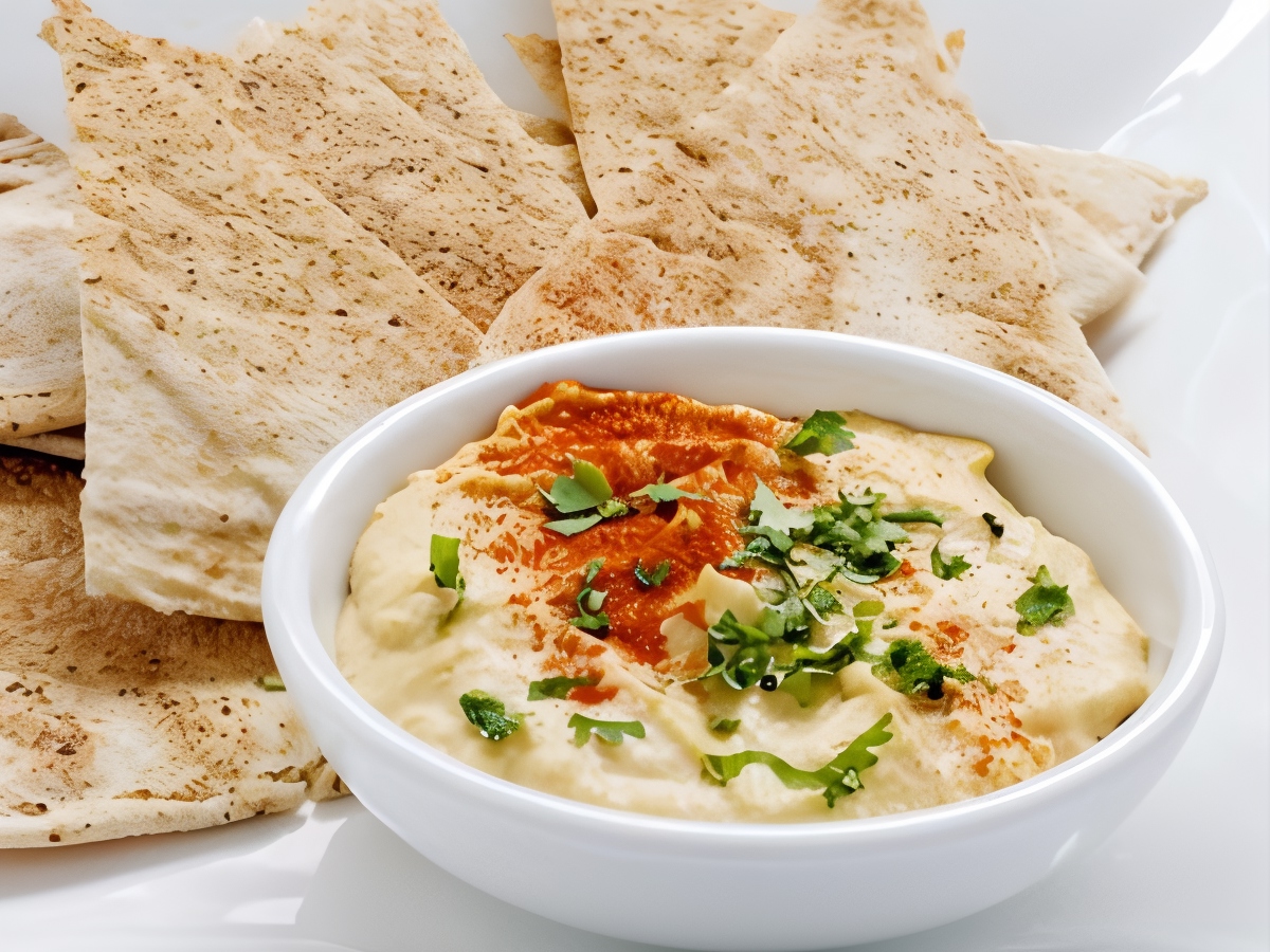Hummus with Roasted Garlic and Parsley