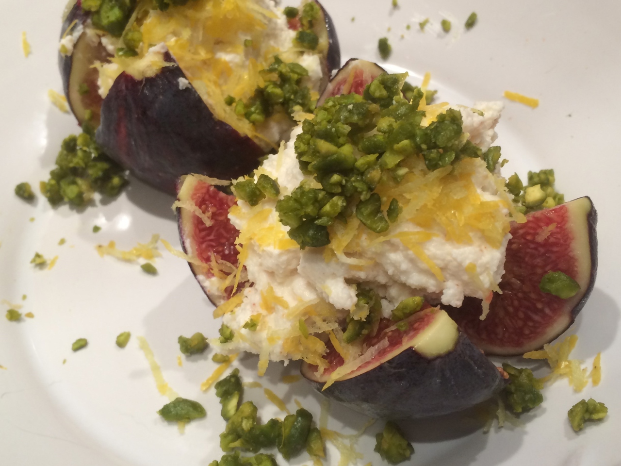 Fig with Ricotta and Pistachios