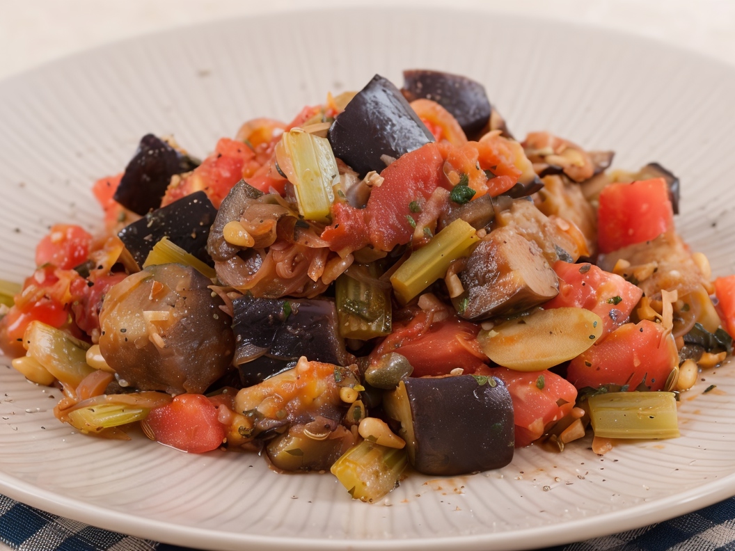 Italian Caponata with Fresh Tomatoes