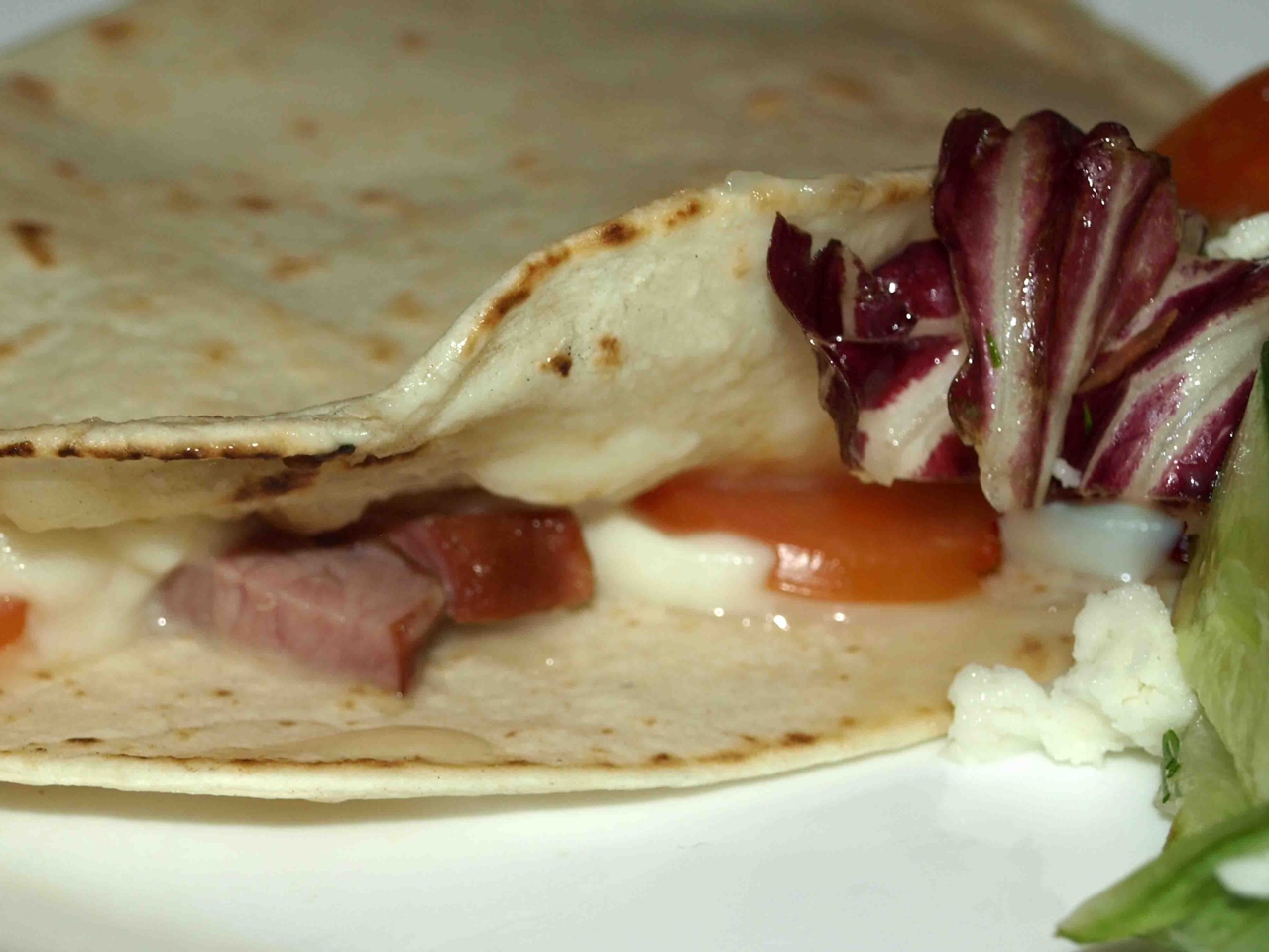 Italian Flatbread with Tomatoes, Smoked Beef, and Mozzarella Cheese
