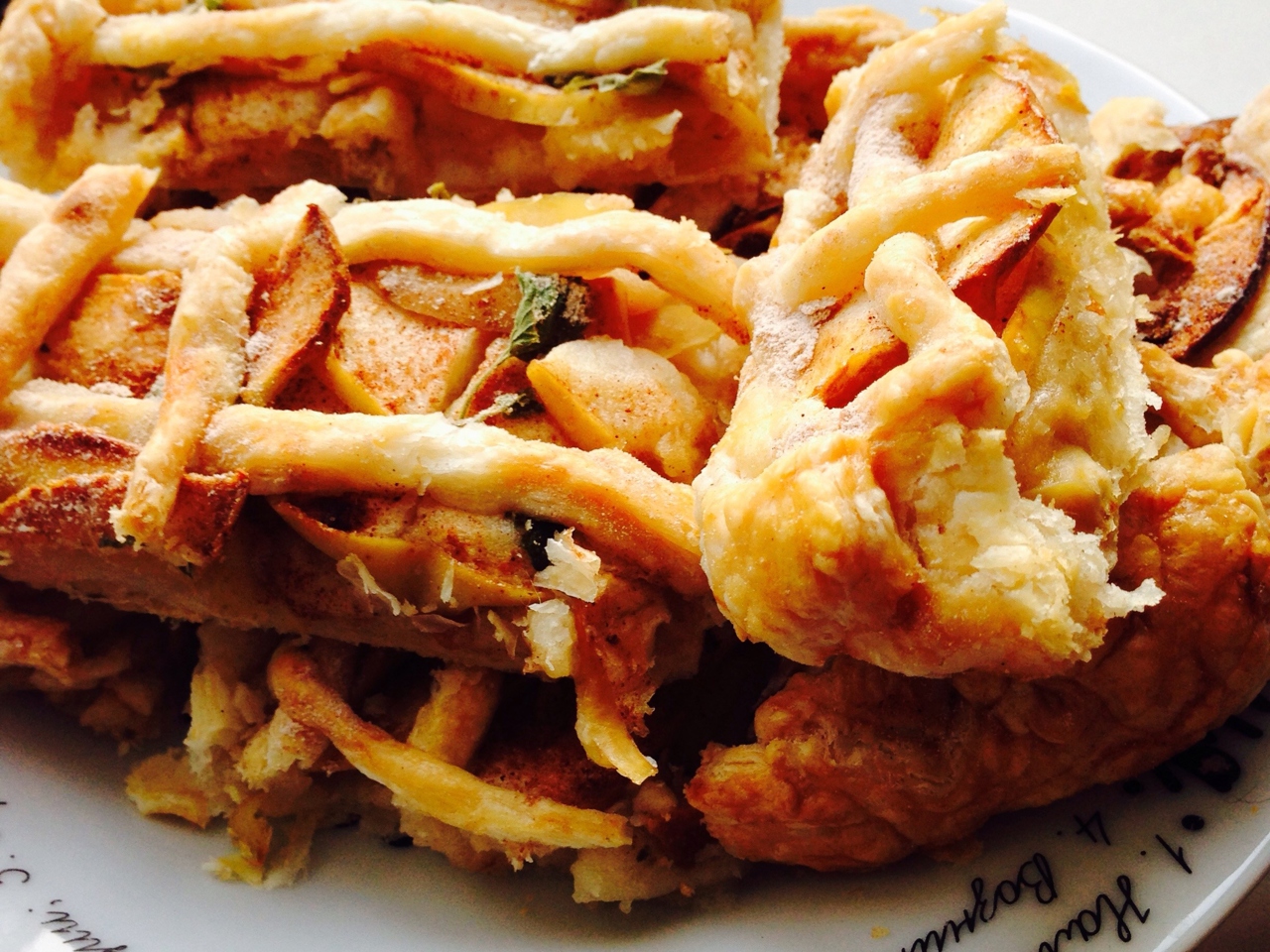 Apple Lattice Pie with Orange Zest and Fresh Lemon Balm
