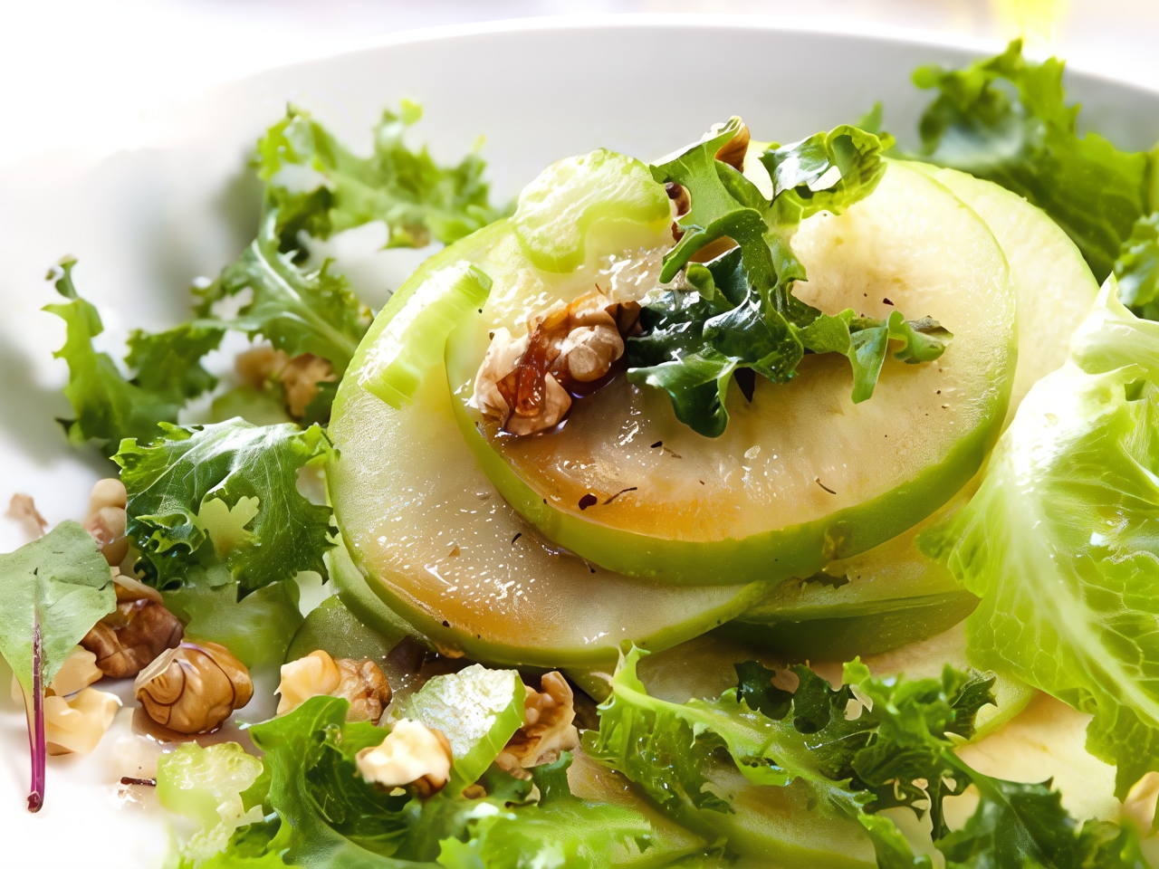 Apple Salad with Feta and Mint