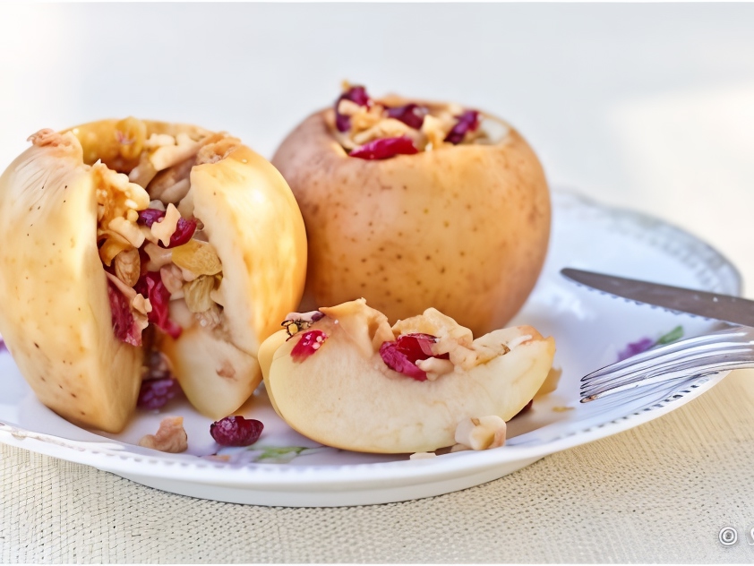 Apples Stuffed with Dried Fruits in Honey