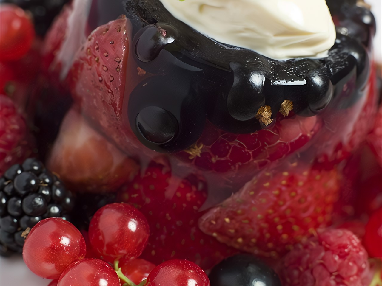 Berries in Champagne Jelly