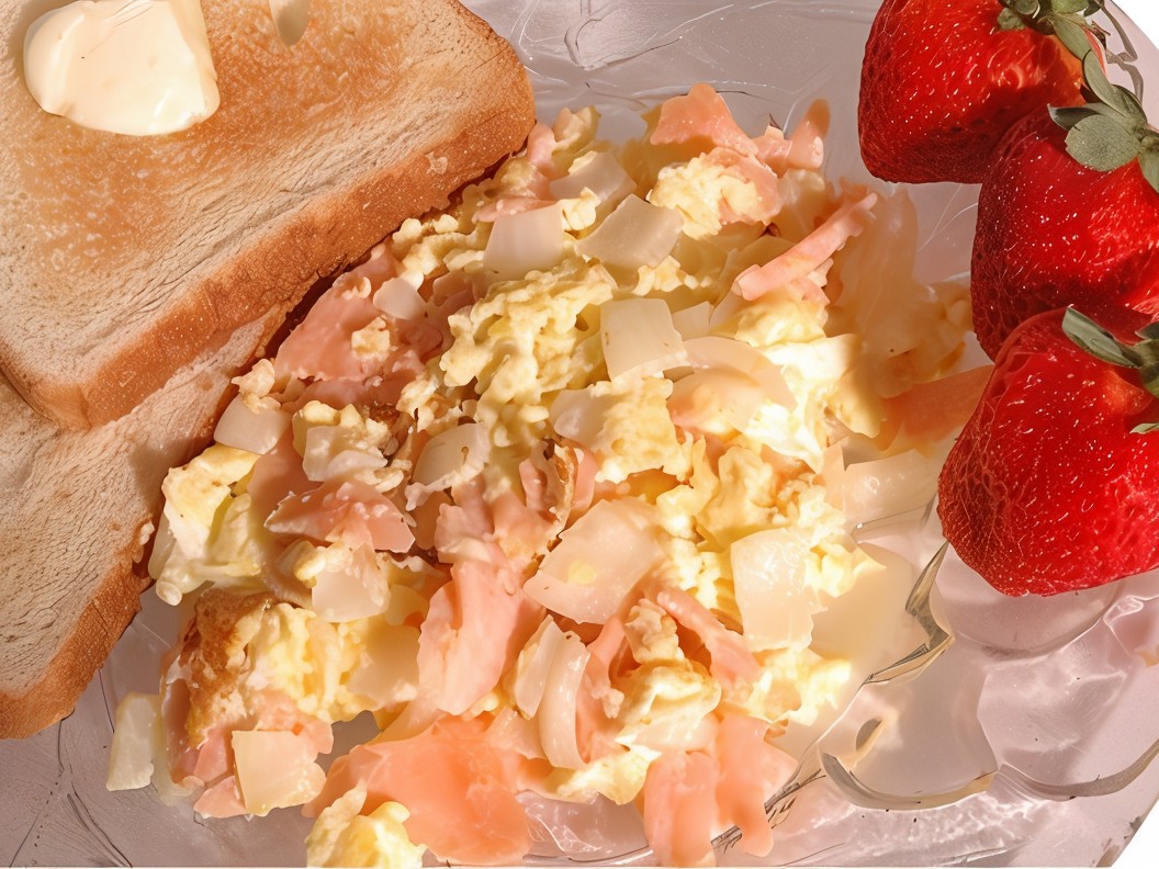 Scrambled Eggs with Smoked Salmon and Lemon Cream