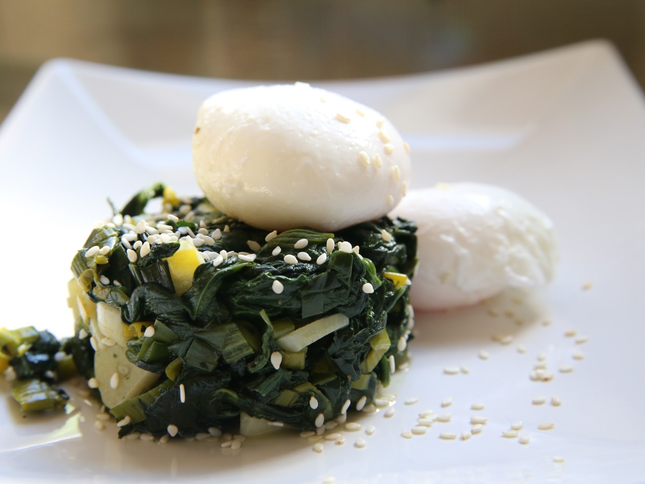Poached Eggs with Spinach