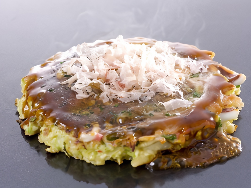 Japanese Cabbage Pancakes (Okonomiyaki)